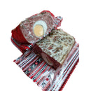 Sliced Drob de miel from DELUMANI, traditional Romanian lamb meat terrine in a close-up view.