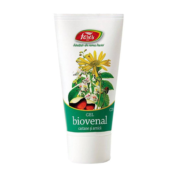 Gel Biovenal cu castene si arnica, gel varice, C29, 50 ml, Fares - Delumani - Magazin Online Romanesc 